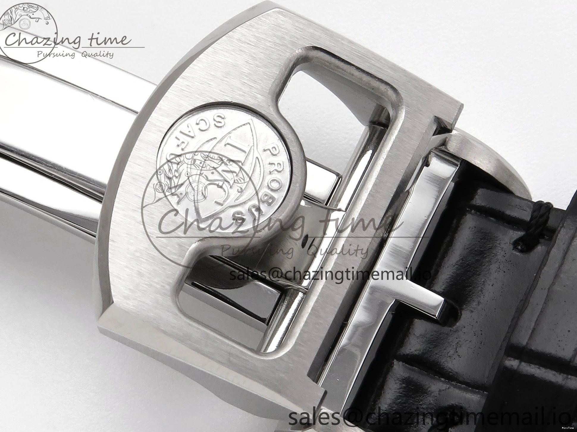 MIROTIME 0214 OnTrend Portugieser Automatic 42mm SS APSF 1:1 Best Edition White RG Dial on Black Leather Strap A 7010